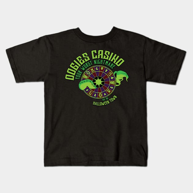 Oogies Halloween Town Casino Kids T-Shirt by DeepDiveThreads